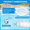 Hose Pool 2 Pcs 1.25Inch 1.5 Metres Replacement Accessory Pump Intex Compatible Vacuum Filter 330 GPH 530 GPH 1000 GPH Ground White Tool