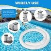 Hose Pool 2 Pcs 1.25Inch 1.5 Metres Replacement Accessory Pump Intex Compatible Vacuum Filter 330 GPH 530 GPH 1000 GPH Ground White Tool