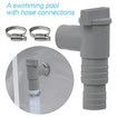 2Pcs PVC Pool Filter Pump Adapter for 32mm Pipe Hoses Connector Part Pool On or Off Plunger Valve Leak Proof Replacement