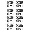 Latches Hot Tub Cover Clips Spa Replacement 8 Set Lock Straps Keys Hardware Accessories 50x46mm Fixing Kit Outdoor Pool Safety