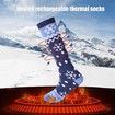 Rechargeable Heated Socks for Men Women Washable Electric Thermal Warming Socks with APP Remote Control for Winter Biking Skiing Outdoors Fishing Camping (Blue)