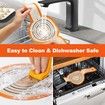 Silicone Bread Sling for Dutch Oven, Non-Stick and Easy to Clean Bread Baking Mat Set, 2 Pcs Reusable Bread Sling with Long Handle to Transfer Sourdough