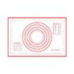 28 x 20 Inches Silicone Pastry Baking Mat Non Slip Pastry Mat with Measurement for Rolling Dough Counter Cookies Pie, Easy to Transfer Sourdough Bread (Red)