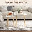 Wood Coffee Table Set 2 Nest Sofa Bed Side Dining Nightstand Cocktail Tea Cafe End Couch Lounge Lamp Oak White Modern