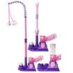3-in-1 Baseball Set for Kids,Height Adjustable Tee Ball Set with 6 Softballs,T Ball Stand, Hanging Tee,Auto Ball Launcher,Retractable Bat,Indoor Outdoor Sport Toys for Boys Girls Age3+,Pink