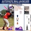 3-in-1 Baseball Set for Kids,Height Adjustable Tee Ball Set with 6 Softballs,T Ball Stand, Hanging Tee,Auto Ball Launcher,Retractable Bat,Indoor Outdoor Sport Toys for Boys Girls Age3+,Pink