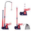 Baseball Tee Play Set Kids 3in1 Pitching Machine Adjustable Batting Retractable Bat 6 Balls Outdoor Toy Gifts Age 3 Plus Boys Girls