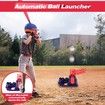 Baseball Tee Play Set Kids 3in1 Pitching Machine Adjustable Batting Retractable Bat 6 Balls Outdoor Toy Gifts Age 3 Plus Boys Girls