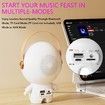 Portable Mini Kids Karaoke Machine Bluetooth Speaker with LED Clock and 2 Wireless Microphones(White)