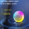 Portable Mini Kids Karaoke Machine Bluetooth Speaker with LED Clock and 2 Wireless Microphones(White)