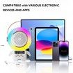Portable Mini Kids Karaoke Machine Bluetooth Speaker with LED Clock and 2 Wireless Microphones(White)