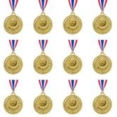 12 Pieces Gold Award Medals-Winner Medals Gold Prizes for Sports,Competitions,Party,Spelling Bees,Olympic Style,2 Inches