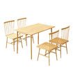 Dining Table and Chairs 5 Piece Kitchen Bar Living Sitting Room Modern Furniture Home Office Work Desk Metal Frame Oak