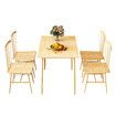 Dining Table and Chairs 5 Piece Kitchen Bar Living Sitting Room Modern Furniture Home Office Work Desk Metal Frame Oak