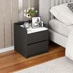 Wooden Bedside Table 2 Drawer Side End Nightstand Sofa Bedroom Living Room Furniture Office Storage Cabinet Black and White