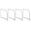 4Pcs Shelf Dividers For Closet Organization,Clear Closet Shelf Divider For Clothes Purses Separators For Bedroom,Kitchen,Cabinets,Bathroom