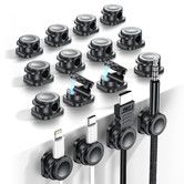 16 Pack Magnetic Cable Clips, Under Desk Cable Management for Home Office Desk Phone Car Wall Desktop Nightstand