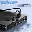 External CD DVD Drive USB 3.0 Portable 8-in-1 DVD Player Reader Writer ROM CD Burner for Laptop Desktop Mac Windows Linux