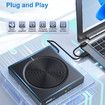 External CD DVD Drive USB 3.0 Portable 8-in-1 DVD Player Reader Writer ROM CD Burner for Laptop Desktop Mac Windows Linux