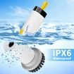 Electric Cleaning Spin Scrubber Powerful 3000mAh Rechargeable Adjustable Speeds Cleaning Tool Kitchen Bathroom Tile Cleaner 3 Replaceable Brush Heads White