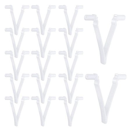 Pool Butterfly Clips V Clips Attachment Clips Replacement for Pool Spa Brush Leaf Rake Leaf Skimmer, 24 Pack
