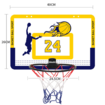 Portable Basketball Hoop Toys Kit Foldable Indoor Home Basketball Fans Sports Game Toy Set Color Yellow