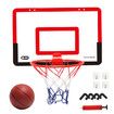 Portable Basketball Hoop Toys Kit Foldable Indoor Home Basketball Fans Sports Game Toy Set Color Red