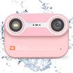 Kids Waterproof Digital Camera Underwater Camera for Snorkeling and Diving with 2.4In IPS Display USB Rechargeable Digital Camera for Videos and Photos with 32GB Card Pink
