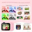 Kids Waterproof Digital Camera Underwater Camera for Snorkeling and Diving with 2.4In IPS Display USB Rechargeable Digital Camera for Videos and Photos with 32GB Card Pink