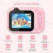 Kids Waterproof Digital Camera Underwater Camera for Snorkeling and Diving with 2.4In IPS Display USB Rechargeable Digital Camera for Videos and Photos with 32GB Card Pink