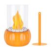 Tabletop Fire Pit, Indoor Outdoor Portable Table top Firepit with Glass Rocks, Countertop Firepit for Home Decor (Orange)