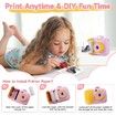 Kids Camera Instant Print for Girls Boys,12MP 1080P Kids Digital Cameras Christmas Birthday Gifts for Age3+,Camera Toys (Pink)