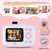 Kids Camera Instant Print for Girls Boys,12MP 1080P Kids Digital Cameras Christmas Birthday Gifts for Age3+,Camera Toys (Pink)