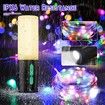 4-in-1 Camping String Lights Lantern 7 Modes, Waterproof Rechargeable Flashlight Outdoor Hiking Decorative Lights
