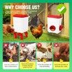 Chicken Water Feeder Treadle Poultry Waterer Set 12KG 11L Large Automatic Feeding Coop Fence Food Dispenser Rat Bird Proof