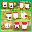 Chicken Water Feeder Treadle Poultry Waterer Set 12KG 11L Large Automatic Feeding Coop Fence Food Dispenser Rat Bird Proof