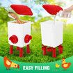 Chicken Water Feeder Treadle Poultry Waterer Set 12KG 11L Large Automatic Feeding Coop Fence Food Dispenser Rat Bird Proof