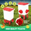Chicken Water Feeder Treadle Poultry Waterer Set 12KG 11L Large Automatic Feeding Coop Fence Food Dispenser Rat Bird Proof