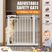 Pet Dog Safety Gate Adjustable Fence Cat Stairs Doorway Enclosure Safe Guard Security Barrier 76 to 90cm with 7cm Extension
