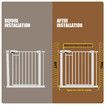 Pet Dog Safety Gate Adjustable Fence Cat Stairs Doorway Enclosure Safe Guard Security Barrier 76 to 90cm with 7cm Extension