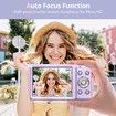 Digital Camera,Autofocus UHD 4K Vlogging Camera with 32GB Card,48MP 16X Digital Zoom Digital Camera,Anti-Shake Portable Compact Point Shoot Camera (Purple)
