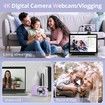 Digital Camera,Autofocus UHD 4K Vlogging Camera with 32GB Card,48MP 16X Digital Zoom Digital Camera,Anti-Shake Portable Compact Point Shoot Camera (Purple)