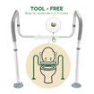 Toilet Safety Rail Bathroom Handrail Surround Frame Medical Aid Seat Grab Support Bar for Elderly Seniors Handicap Disabled