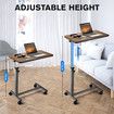 Overbed Bedside Table Laptop Sofa Side End Couch Desk Modern Mobile Rolling Computer Cart Adjustable Workstation on Wheels