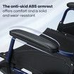 Folding Wheelchair 20 Inch Mobility Aid Equipment Elderly Disabled Medical Portable Transport Travel Rear Handbrakes