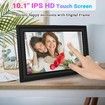 Smart WiFi Digital Photo Frame 1280x800 HD IPS Auto-Rotate 10.1 Inch Wall Mount Gift for Family Friends Black