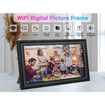 WiFi Picture Frame 15.6 Inch Large Digital Photo Frames 32GB Memory 1920x1080 HD IPS Touchscreen Auto Rotate Gifts for Family Friends Black