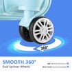 2 Piece Luggage Set Travel Carry On Hard Suitcases Trolley Lightweight Cabin Bags with TSA Lock Cover 6 Packing Cubes Pale Blue