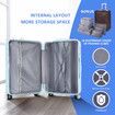 2 Piece Luggage Set Travel Carry On Hard Suitcases Trolley Lightweight Cabin Bags with TSA Lock Cover 6 Packing Cubes Pale Blue