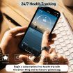 Smart Ring Tracker for Women & Men, Fitness Ring with Sleep & Motion Tracking, Touch Control,Compatible with iOS & Android (Black,7#)